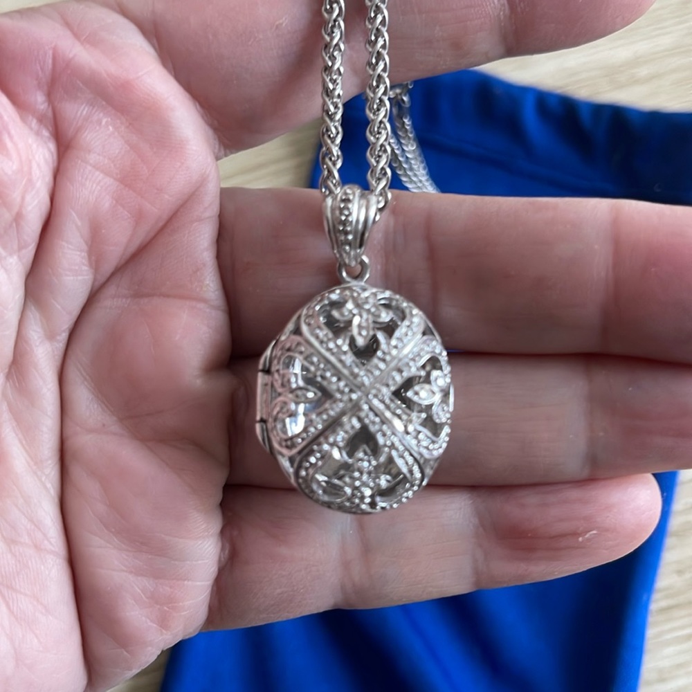 Solid 925 Solid Silver Diamond Accents White Gold… - image 6